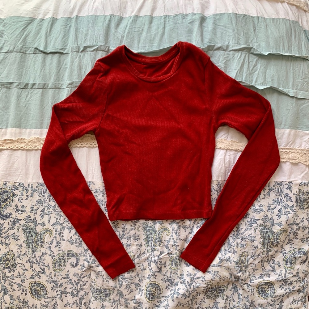 Red crop top